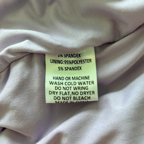 NWT Blanc Clothing Strappy Cutout Bodycon Ruched MIDI Dress Size Small Lavender - Picture 12 of 17